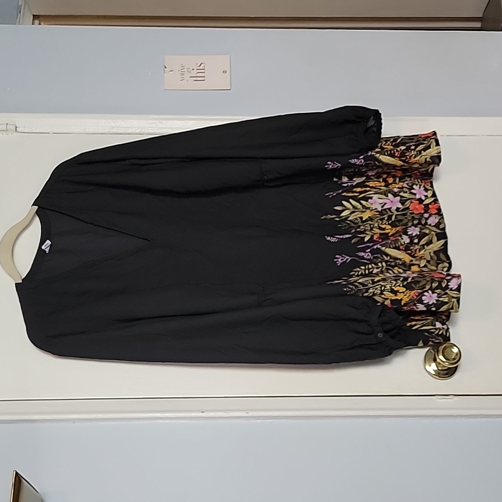 Black and floral tunic